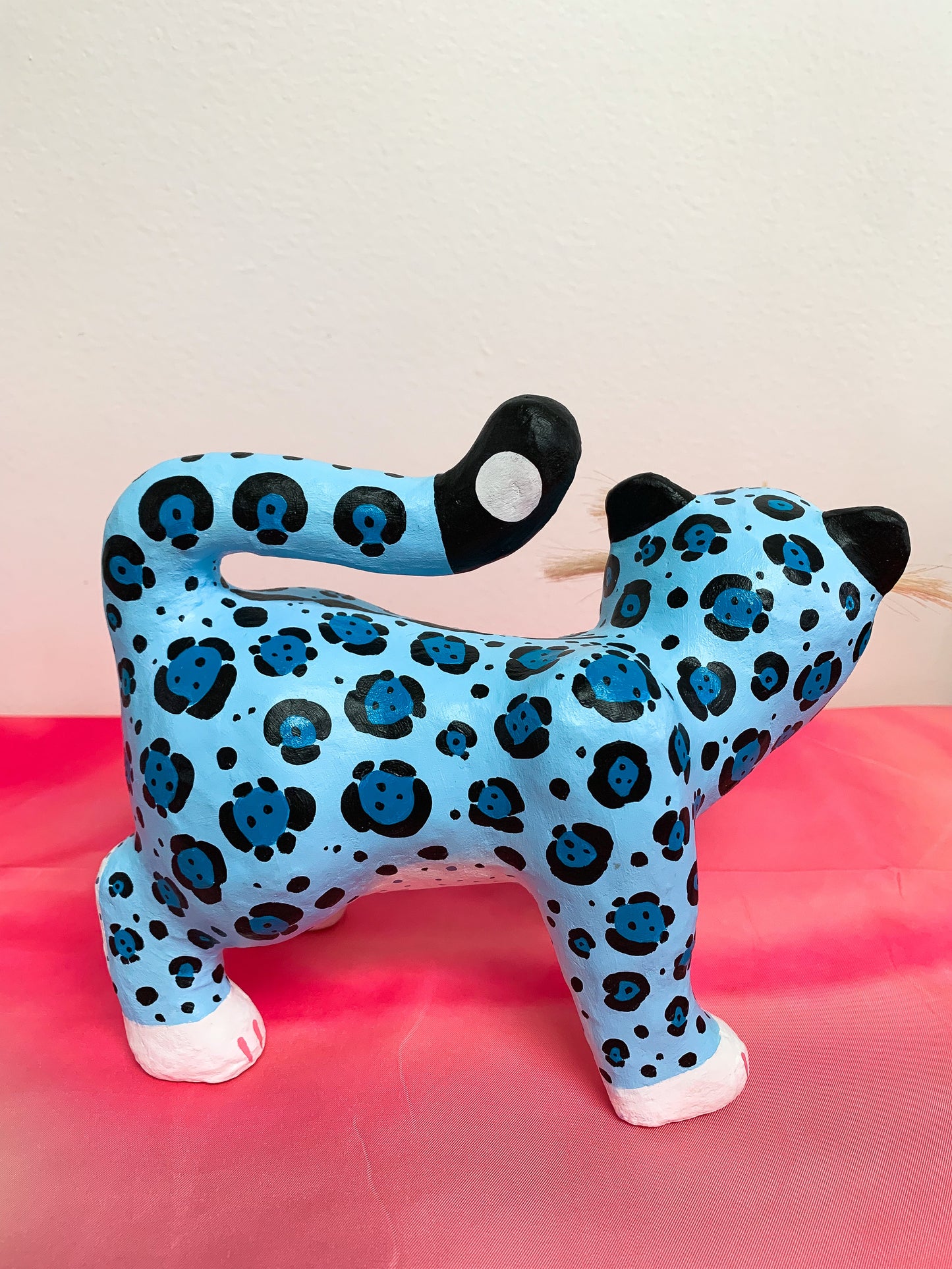 Paper Mache Snow Leopard