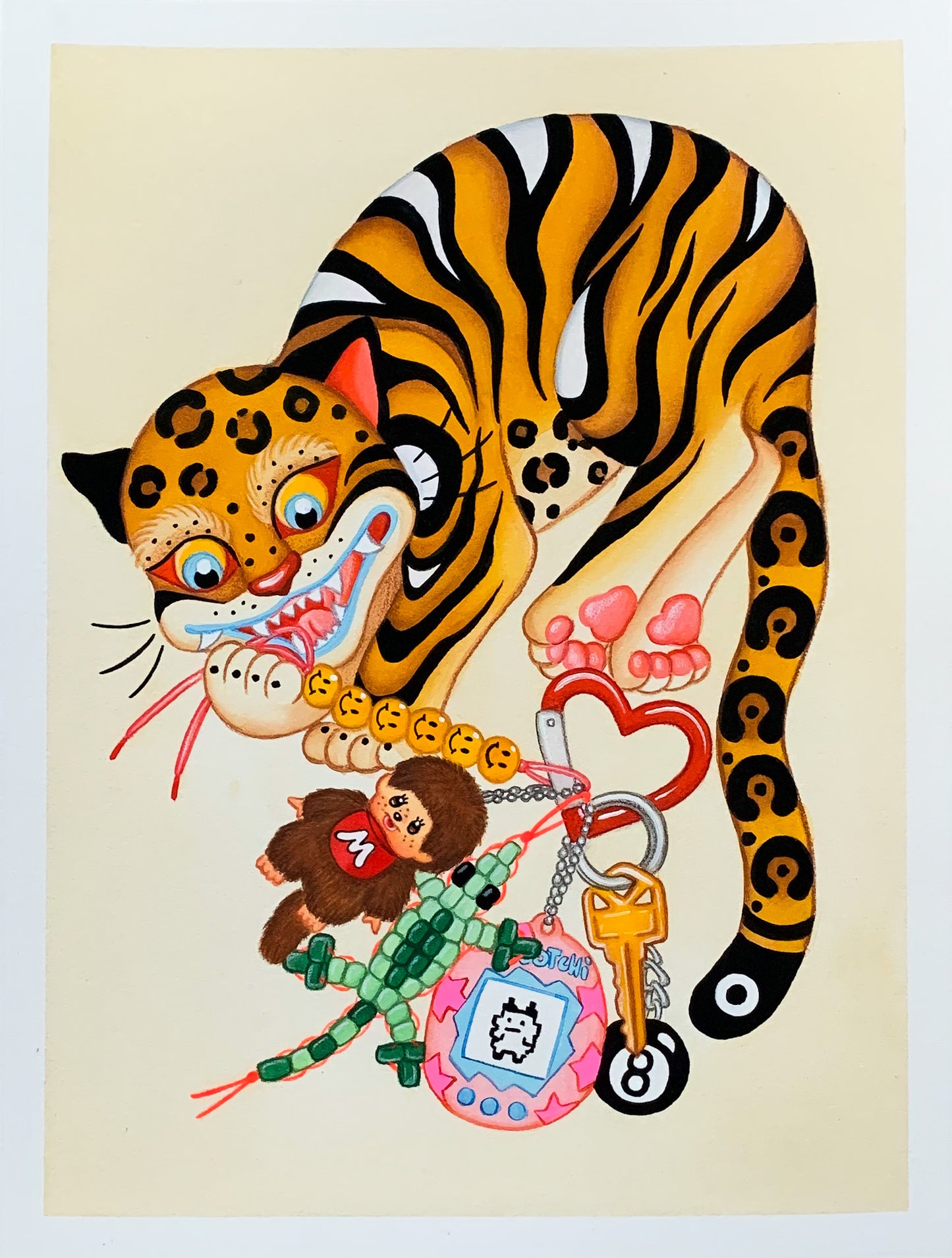 Original Painting: Keychains 9”x12”