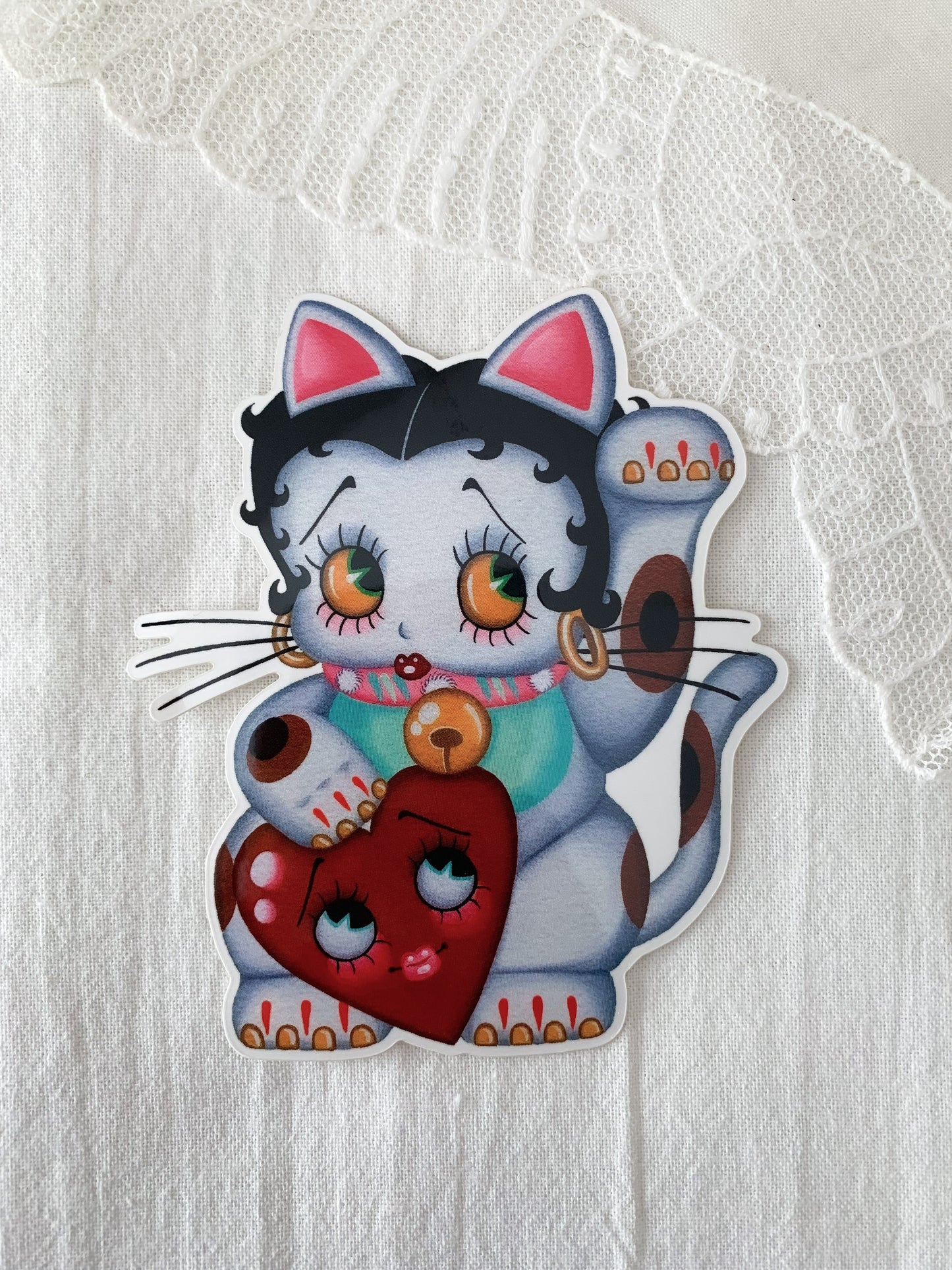 Betty Maneki Neko Sticker