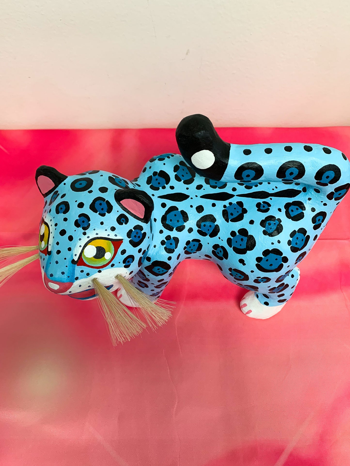 Paper Mache Snow Leopard