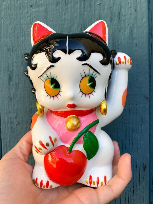 Cherry Ceramic Betty Maneki Neko