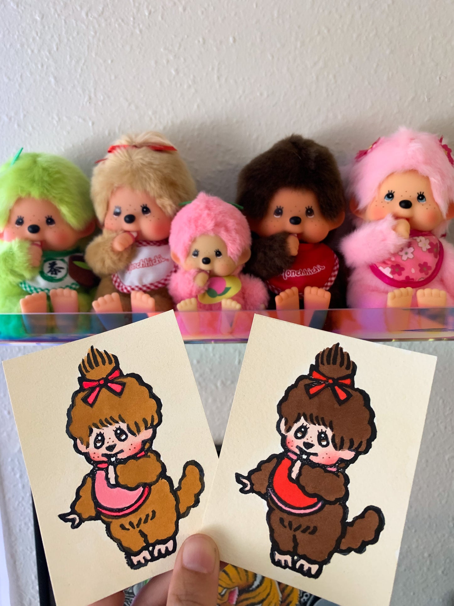 SET A: Three Mini 3”x4”Hand Painted Relief Prints