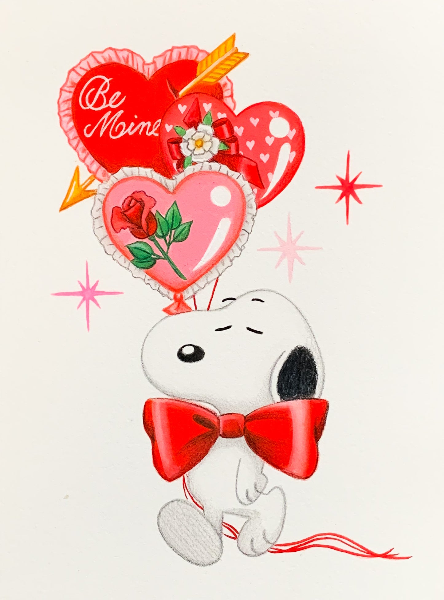 Original Mini Painting Snoopy 6”x8”