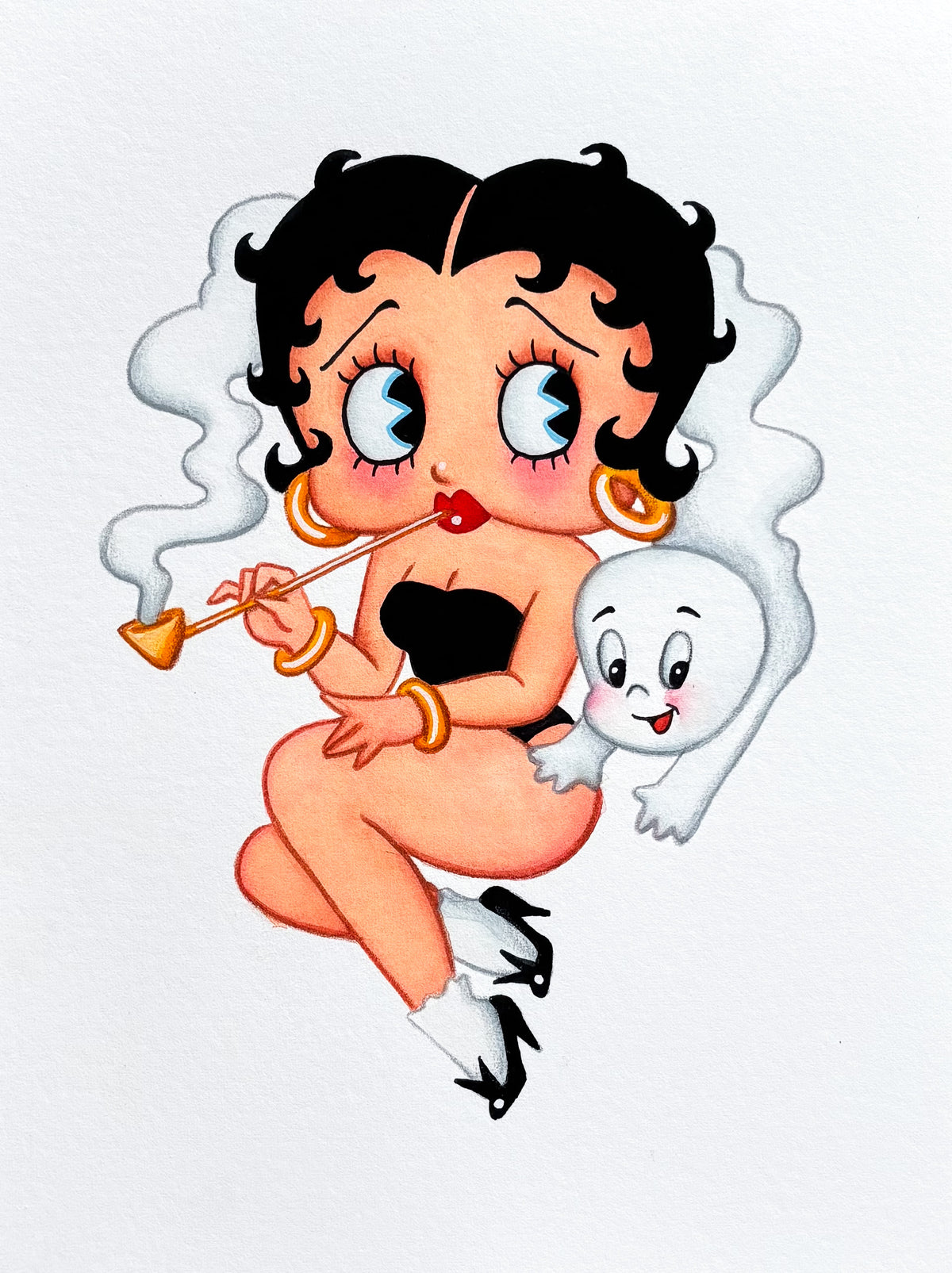 Original Mini Painting: Betty Smoke 6”x8”
