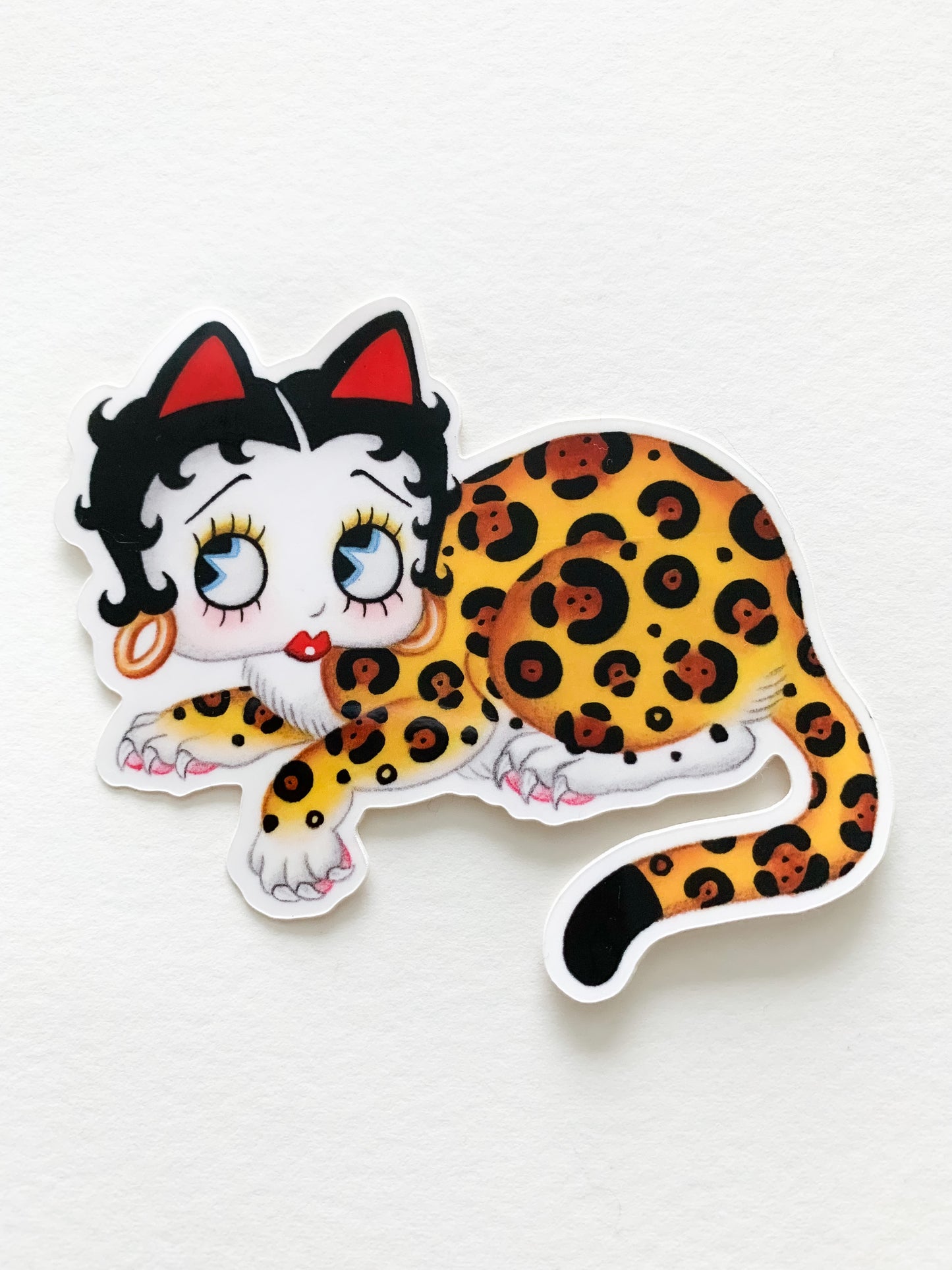 Leopard Betty Sticker