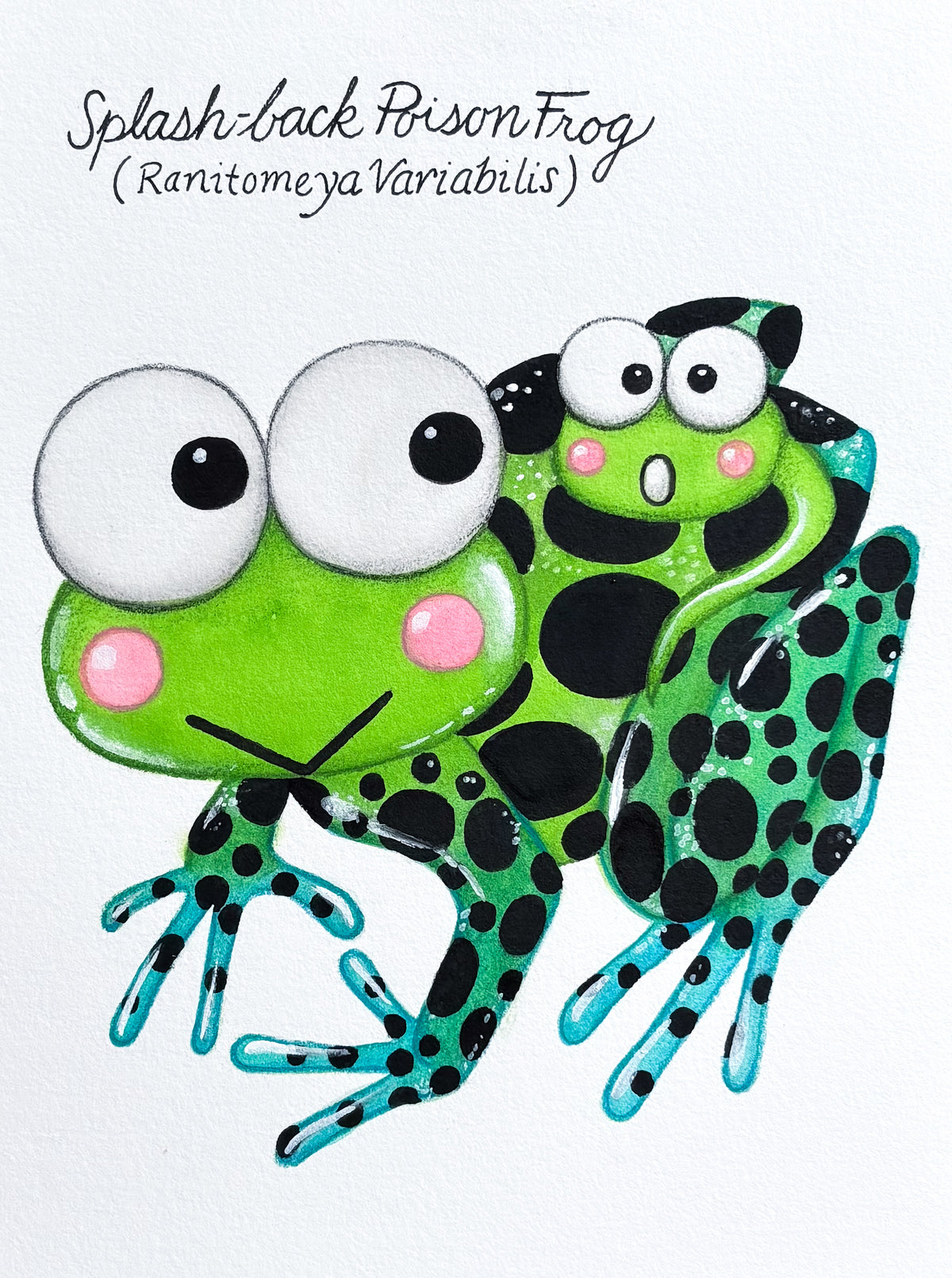 Original Mini Painting: Splash-Back Poison Frog