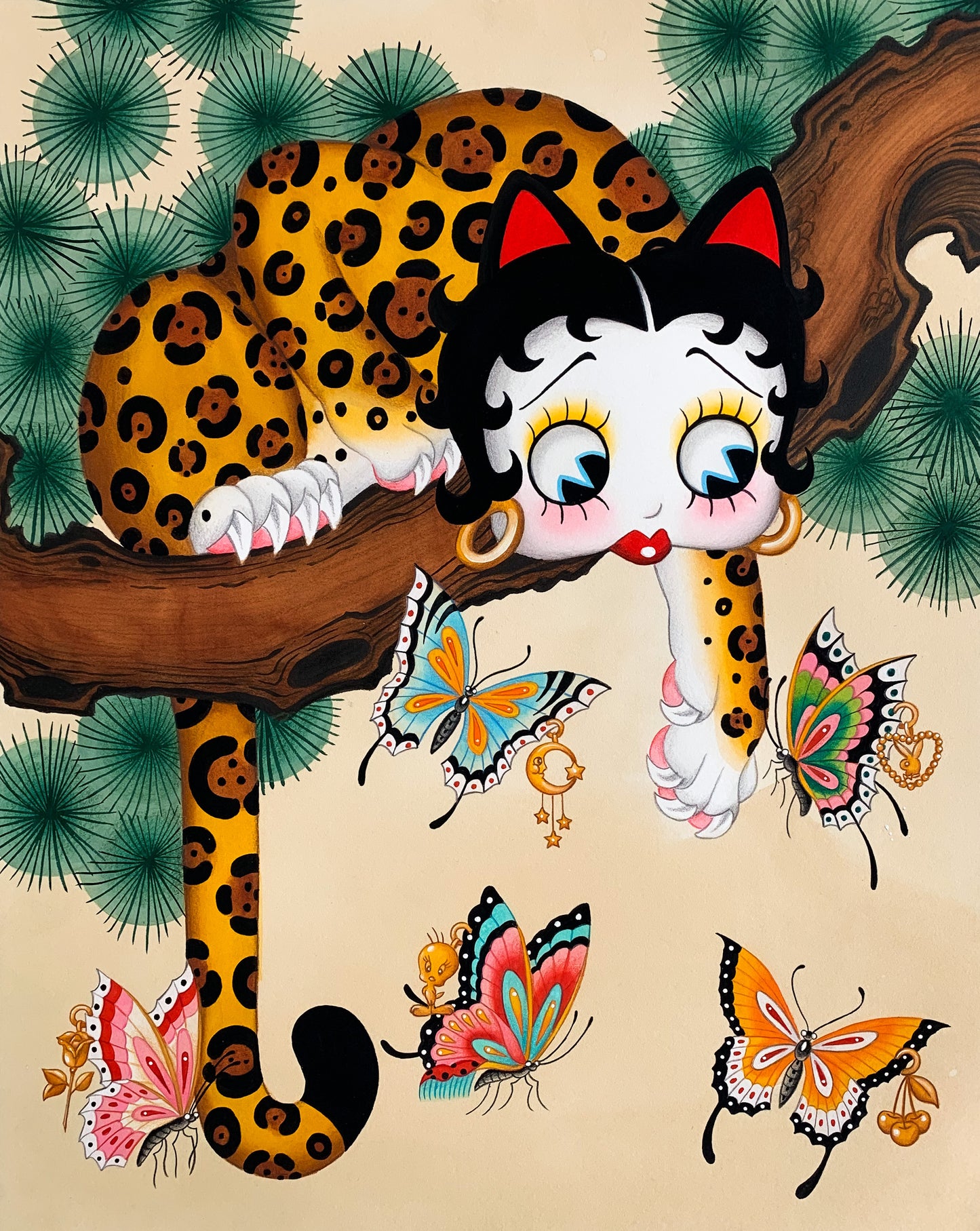 Giclee Print Leopard Betty 16”x20”