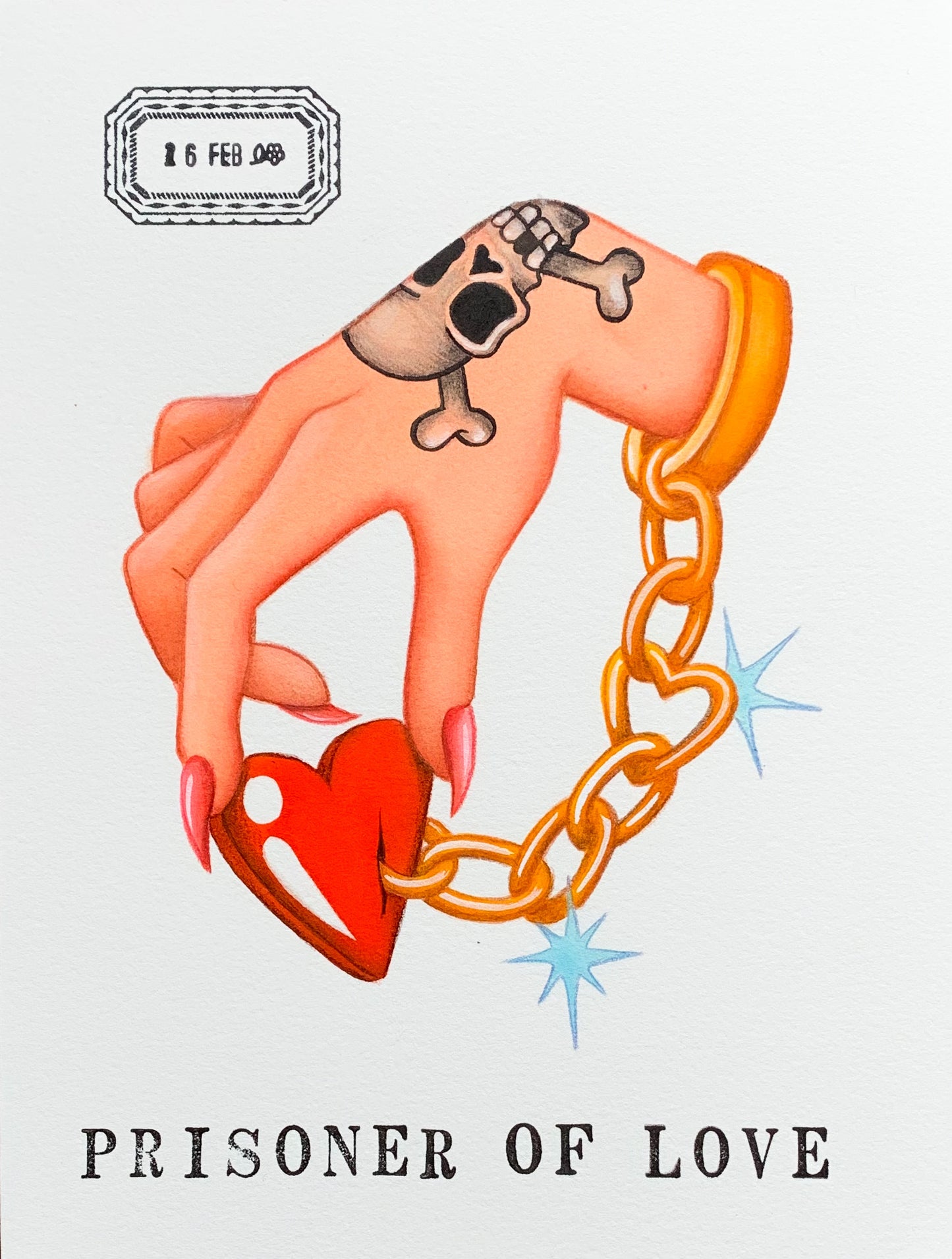 Original Mini Painting: Prisoner of Love 6”x8”