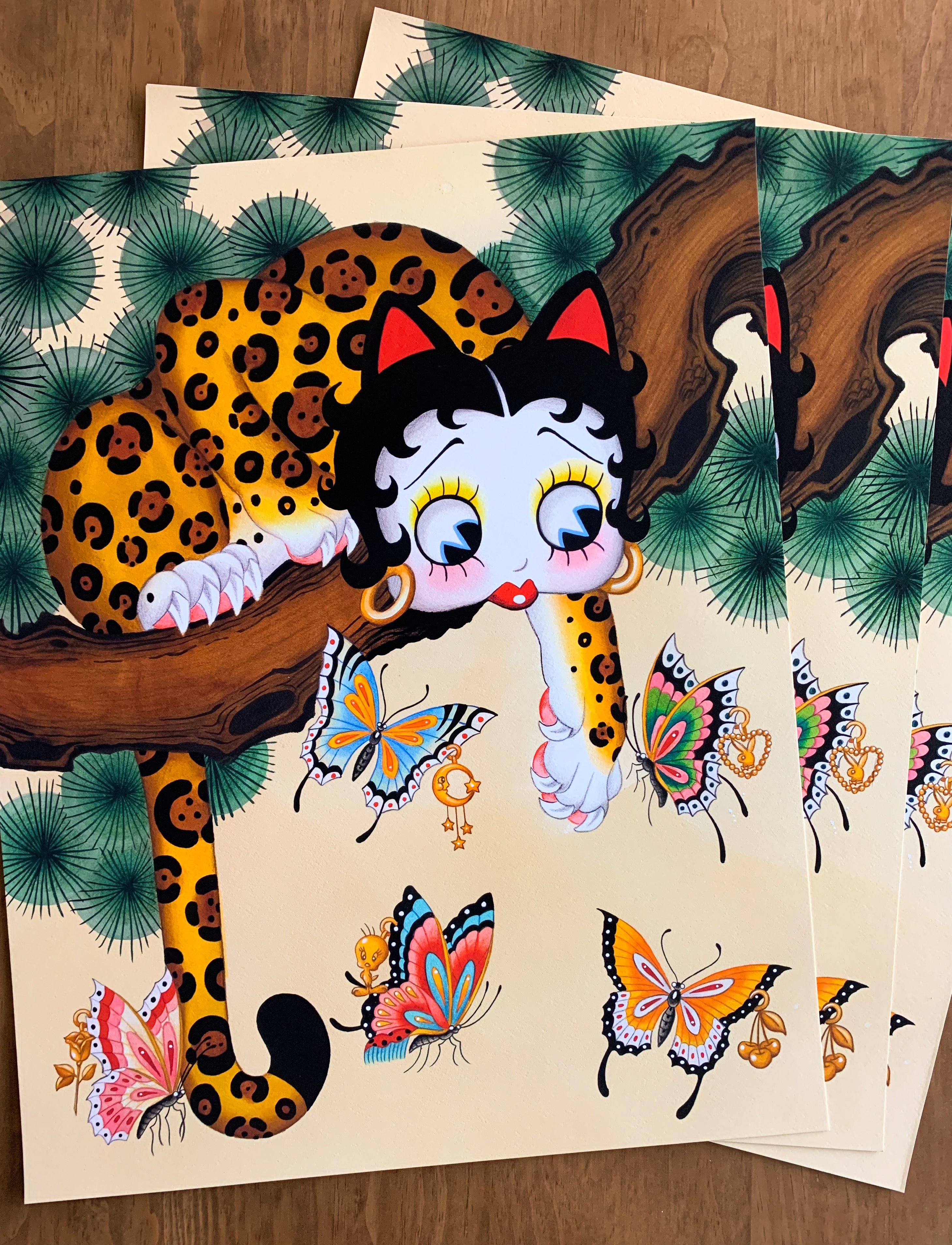 bettyページ Giclee Print Leopard Betty 16”x20” – Jacki Jo Koester