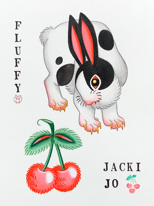 Original Mini Painting: Fluffy 6”x8”