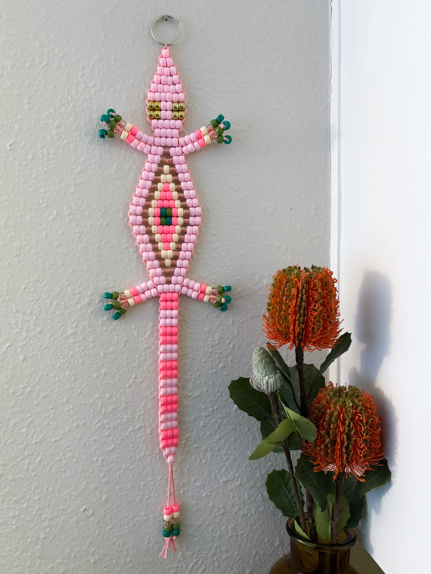 Barbie Pink Beaded Lizard