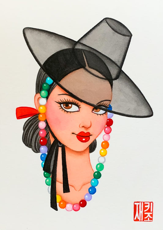 Mini Original Painting Hat 5”x7”